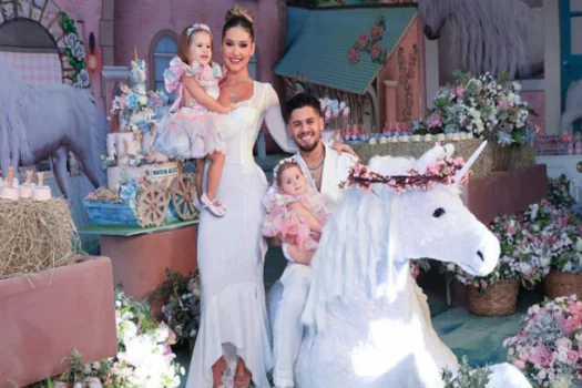 Virginia Fonseca e Zé Felipe comemoram aniversário de Maria Alice em Goiânia