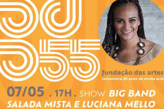 Fundação das Artes celebra 55 anos com atrações gratuitas e show com Luciana Mello