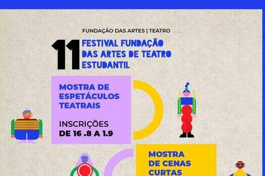Inscrições abertas para o 11° Festival Fundação das Artes de Teatro Estudantil 2022
