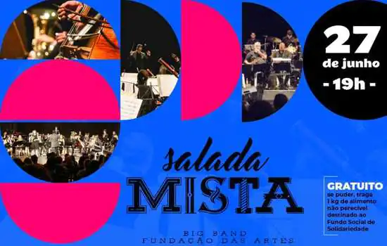 Big Band Salada Mista da Fundação das Artes se apresenta no Teatro Santos Dumont