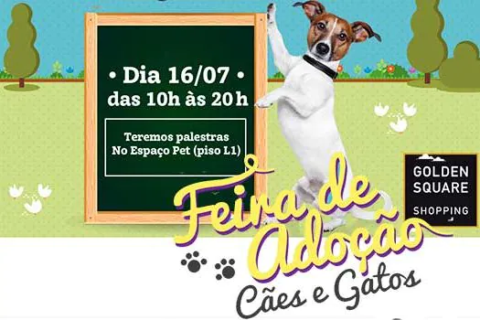 Golden Square Shopping recebe Feira de Adoção de Cães e Gatos