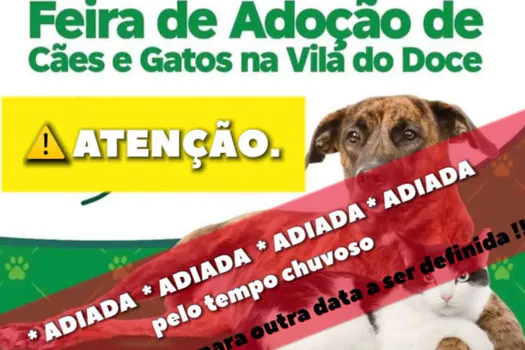 Feira de adoção de cães e gatos foi adiada em Ribeirão Pires