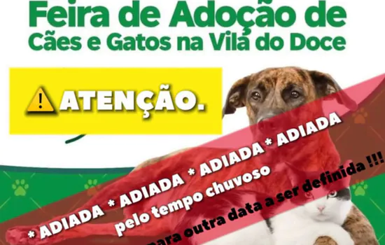 Feira de adoção de cães e gatos foi adiada em Ribeirão Pires