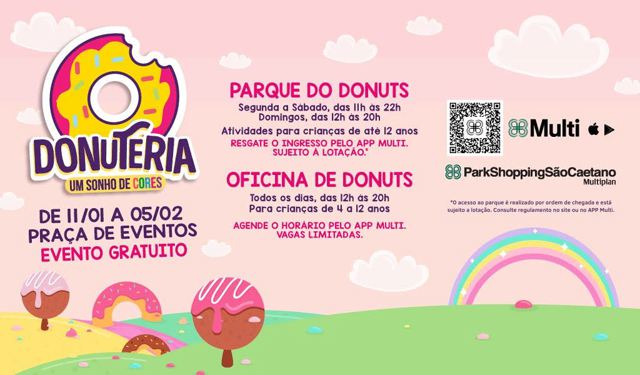 “Donuteria” é a atração de Férias do ParkShopping São Caetano