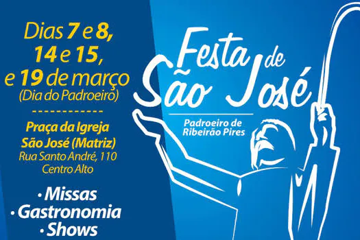 Festa de São José começa nesse sábado (7) em Ribeirão Pires