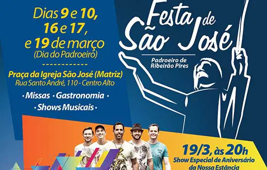 Festa de São José começa no próximo sábado (9) em Ribeirão Pires