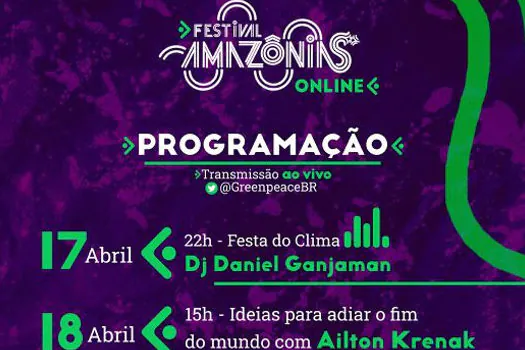 Festival AmazôniaS Online será transmitido neste final de semana