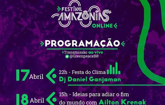 Festival AmazôniaS Online será transmitido neste final de semana