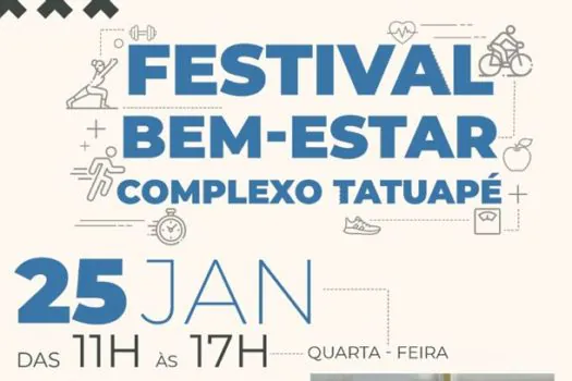 Complexo Tatuapé promove Festival Bem-Estar em comemoração ao aniversário de SP