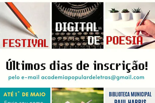 Últimos dias para se inscrever no Festival Digital de Poesia