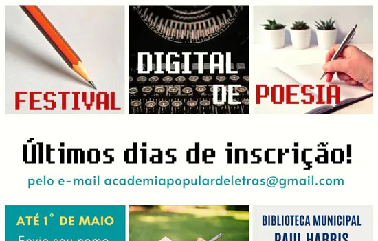 Últimos dias para se inscrever no Festival Digital de Poesia