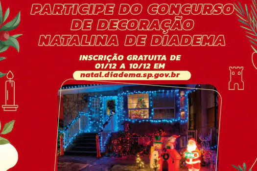 Diadema lança concurso de decoração natalina com prêmio de até 10 mil reais