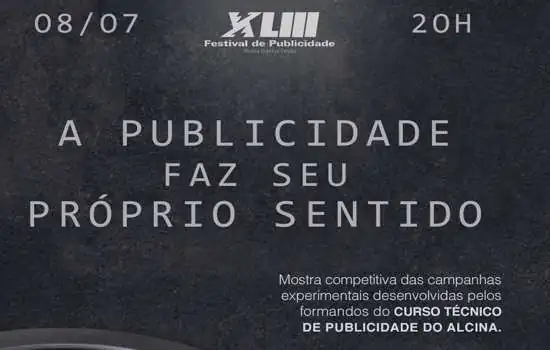 Festival de Publicidade do Alcina apresenta 3 campanhas publicitárias