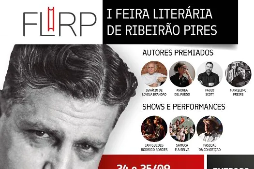 1ª Feira Literária de Ribeirão Pires começa neste sábado (24/9)