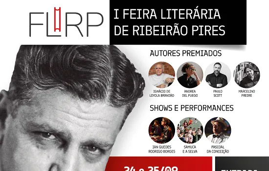 1ª Feira Literária de Ribeirão Pires começa neste sábado (24/9)