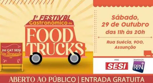 Sesi São Bernardo recebe 1º Festival Gastronômico de Food Trucks