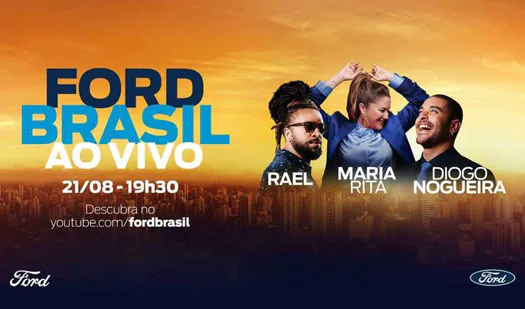 É hoje: live da Ford com Maria Rita, Diogo Nogueira e Rael