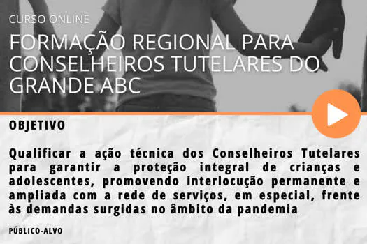 Consórcio ABC abre inscrições para formação regional voltada para conselheiros tutelares