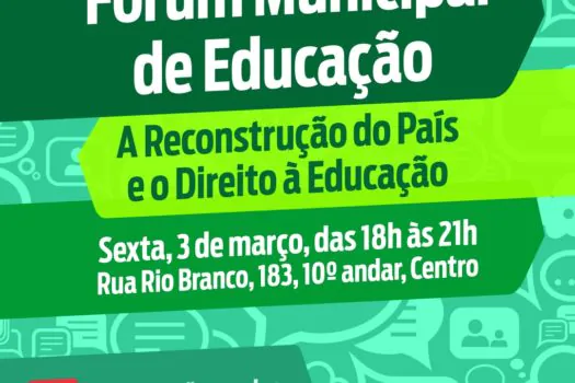 Fórum Municipal de Educação de Mauá vai discutir o direito ao ensino público