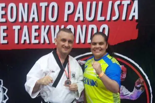 Dupla de Ribeirão Pires conquista pódio no Campeonato Paulista de Taekwondo