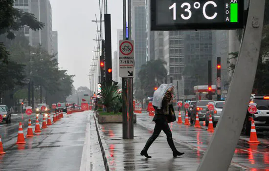 Frio aumenta e chuva tende a diminuir nos próximos dias em SP