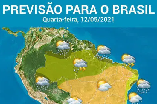 Tempo seco predomina no Brasil, mesmo com avanço de frente fria