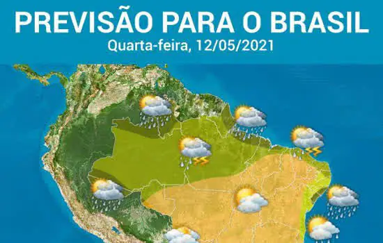 Tempo seco predomina no Brasil