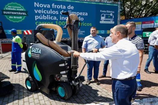 São Caetano apresenta nova frota de Limpeza Pública com seis veículos elétricos