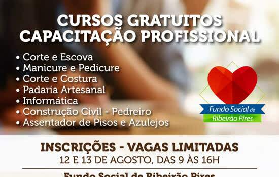 Fundo Social de Ribeirão Pires abre inscrições para cursos profissionalizantes