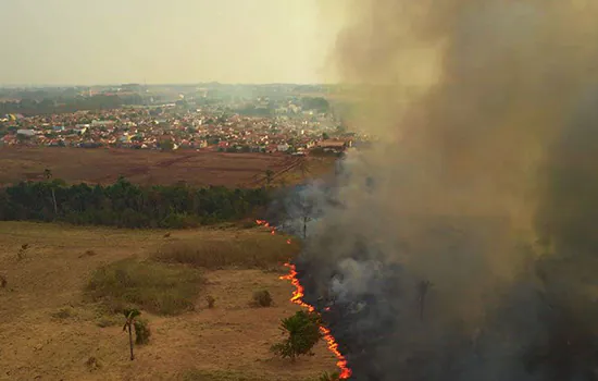 Fumaça do Pantanal se desloca para o Sul do país