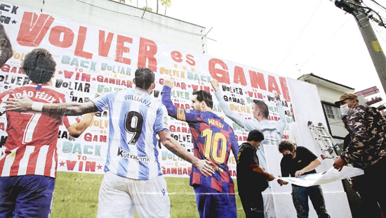 São Paulo recebe projeto de arte urbana que embala retorno do futebol espanhol