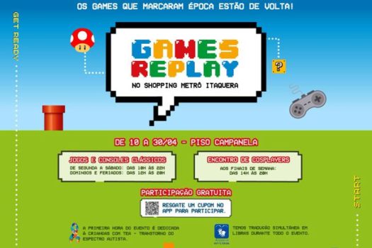 Nostalgia dos games antigos vai tomar conta do Shopping Metrô Itaquera