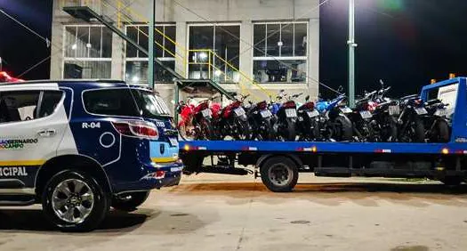 GCM de São Bernardo apreende 22 motos durante dispersão de pancadão no Jardim Detroit