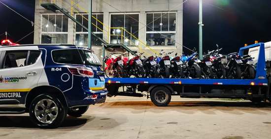 GCM de São Bernardo apreende 22 motos durante dispersão de pancadão no Jardim Detroit