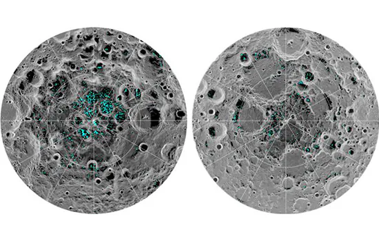 Nasa informa que a lua tem dois depósitos de gelo