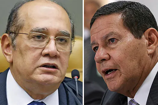 Gilmar ‘forçou a barra’ e ‘ultrapassou limite’ da crítica, diz Mourão sobre Gilmar