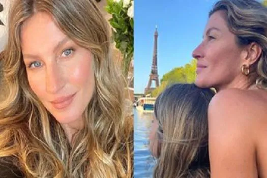 Gisele Bündchen passa férias com família em Paris