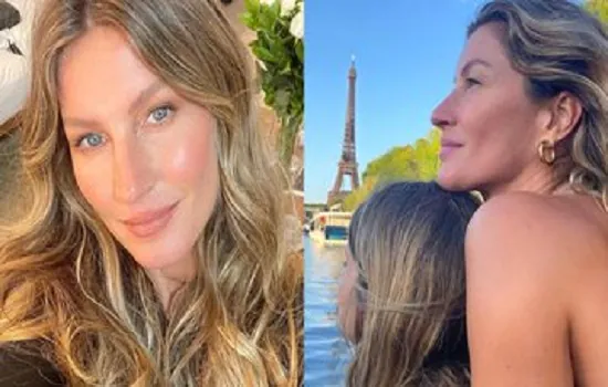 Gisele Bündchen passa férias com família em Paris