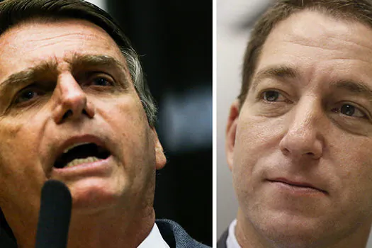 Bolsonaro diz que, no seu entender, Glenn Greenwald cometeu crime