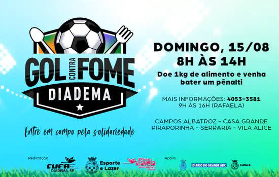 Prefeitura e CUFA Diadema realizam evento beneficente Gol contra Fome em agosto