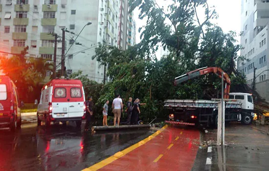 Temporal deixa uma pessoa morta no litoral de São Paulo