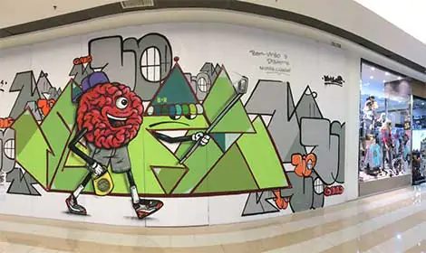 Grafiteiro de Diadema mostra sua arte em Shopping