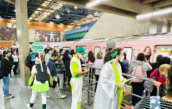 Metrô realiza ação para estimular hábitos saudáveis e melhorar experiência de viagem