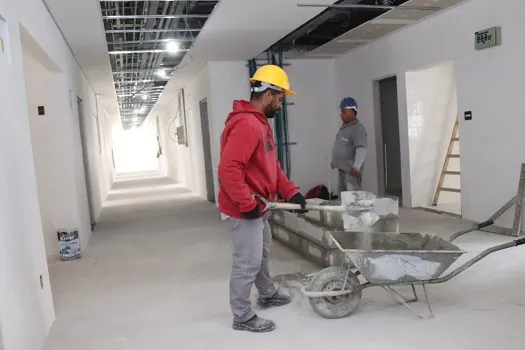 Obras avançam no Hospital Santa Luzia em Ribeirão Pires