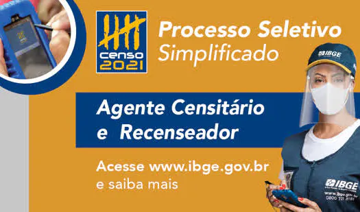 Grande ABC tem mais de 2.700 vagas temporárias para Censo 2021 do IBGE