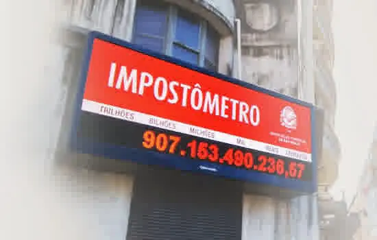 Impostômetro registrará R$ 1 trilhão de tributos arrecadados na manhã desta quarta-feira