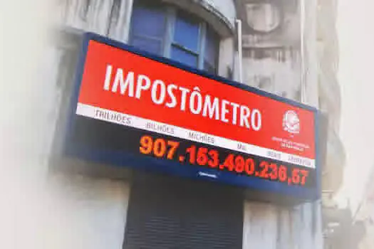 Impostômetro marca R$ 1,5 trilhão na madrugada deste domingo, 1/8