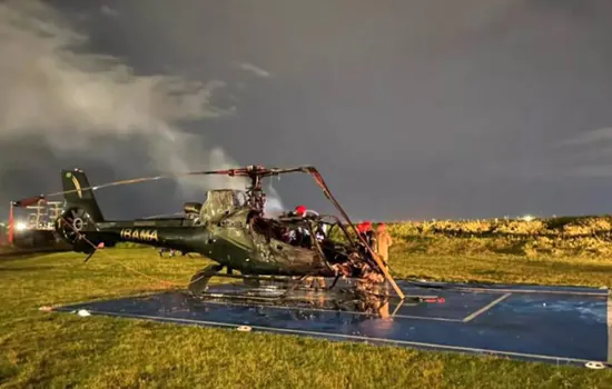 Helicóptero do Ibama é alvo de ataque incendiário