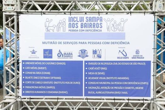 SP realiza 4ª Edição do Inclui Sampa nos Bairros para pessoas com deficiência