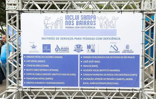 SP realiza 4ª Edição do Inclui Sampa nos Bairros para pessoas com deficiência